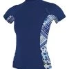 O'Neill WMS SIDE PRINT S/S RASH GUARD -O’Neill shop nvy indpatch color swatch