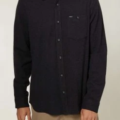 O'Neill MENS REDMOND SOLID STRETCH FLANNEL -O’Neill shop redmondsolidstretch FA1104201 blk 2