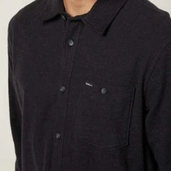 O'Neill MENS REDMOND SOLID STRETCH FLANNEL -O’Neill shop redmondsolidstretch FA1104201 blk 5